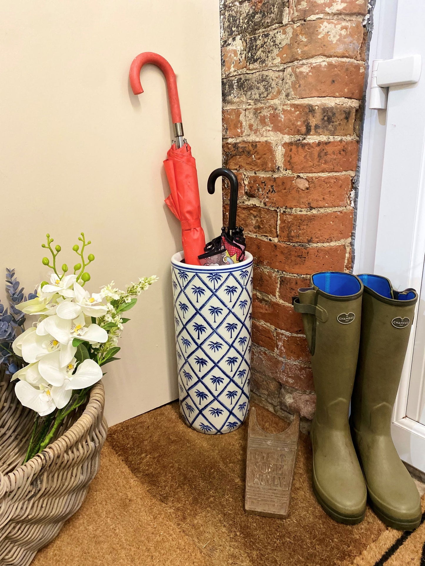 Palm Tree Print Umbrella Stand