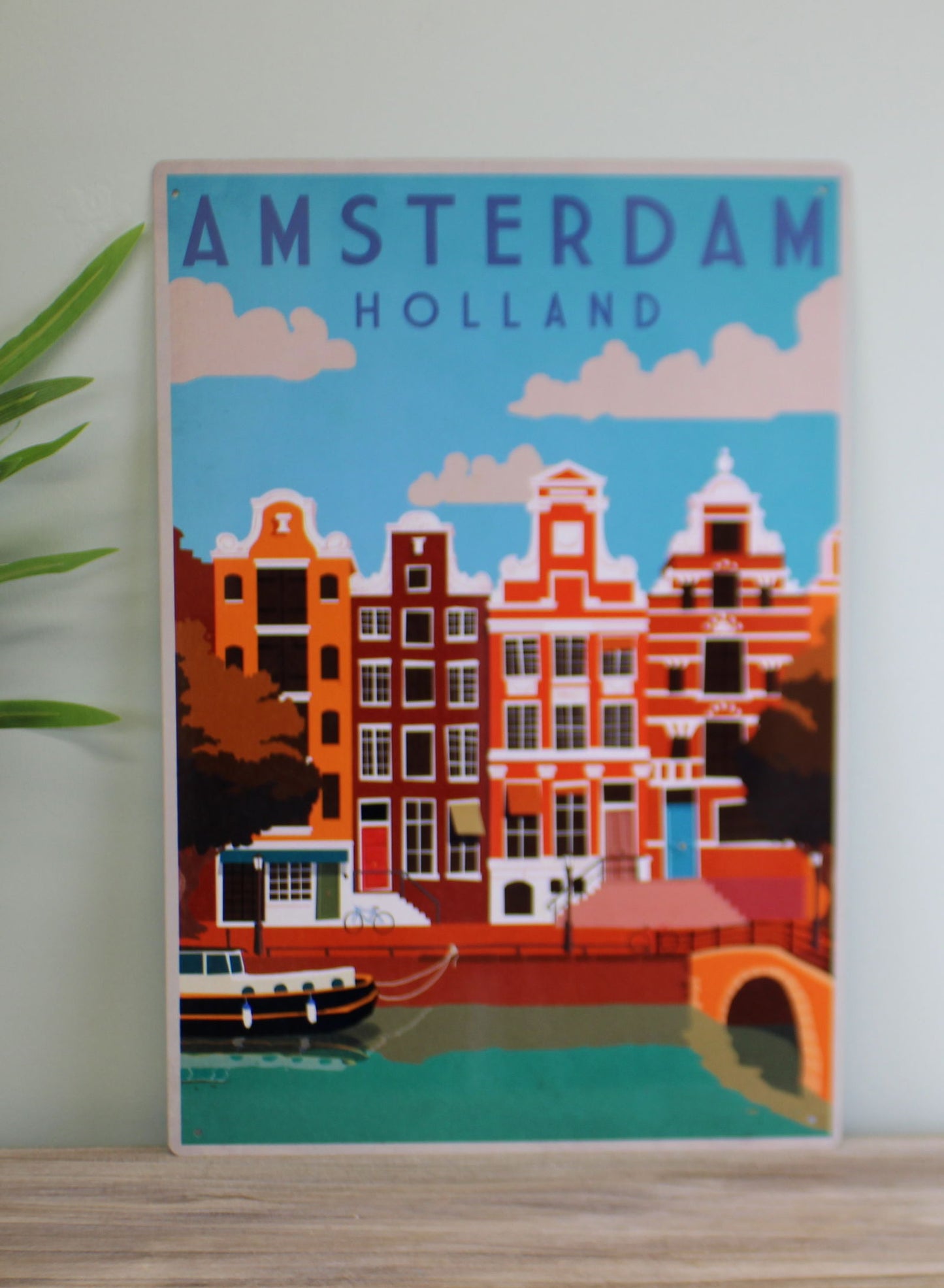 Vintage Metal Sign - Retro Advertising - Amsterdam Travel