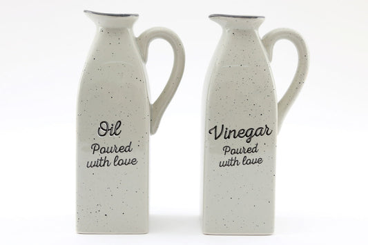 Antique Grey Oil & Vinegar Containers