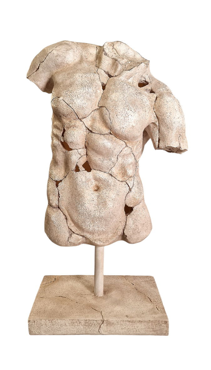 White Torso Ornament on Stand 65cm