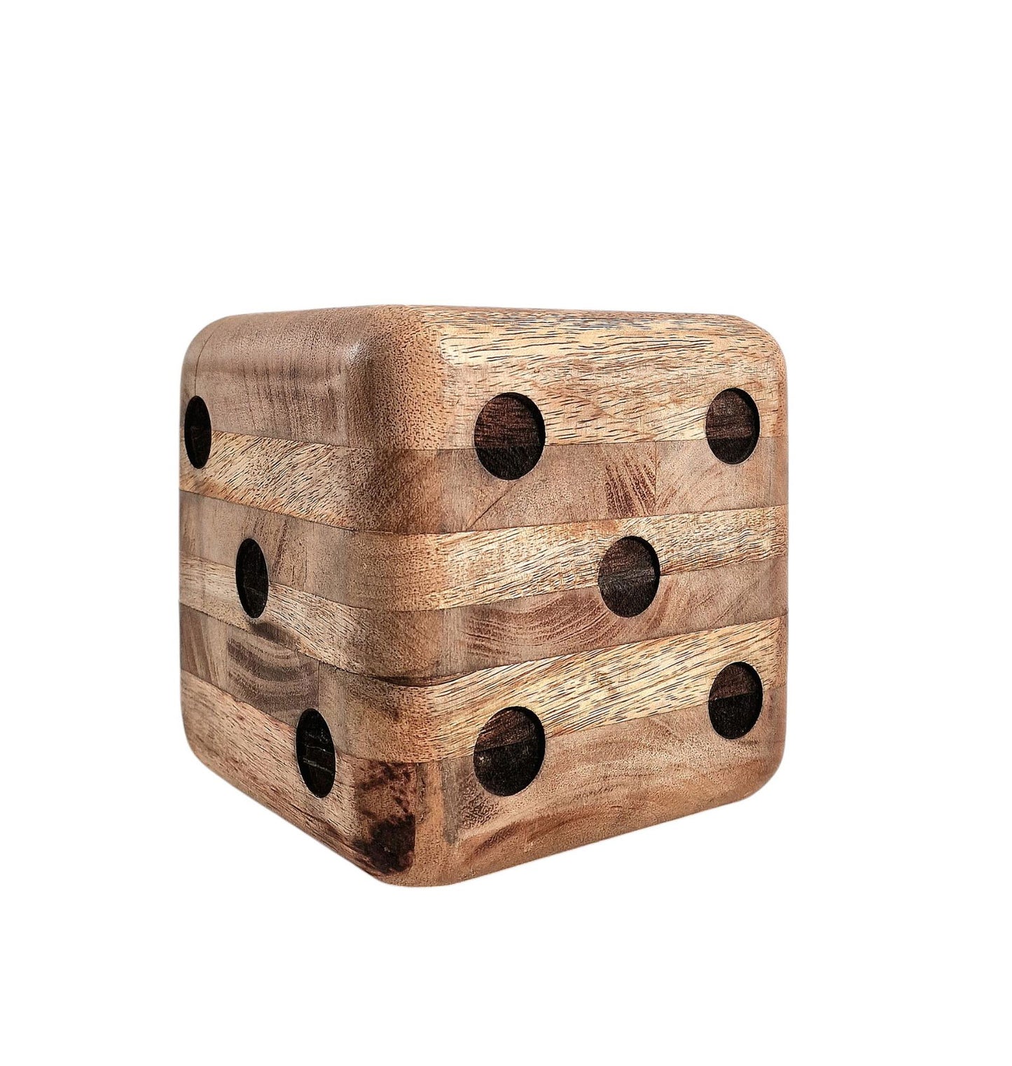 Wooden Dice Doorstop 15cm