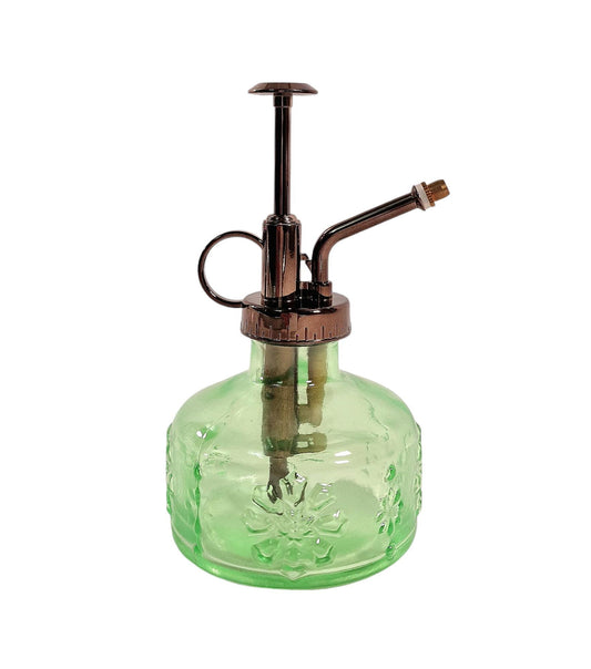 Green Glass Water Spray Bottle