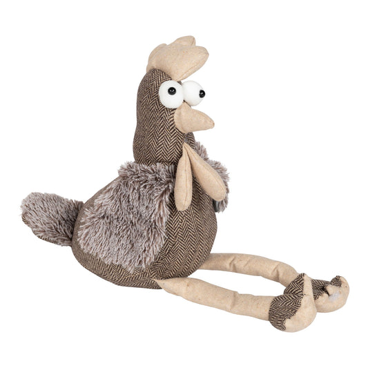 Brown Chicken Fabric Doorstop 36cm